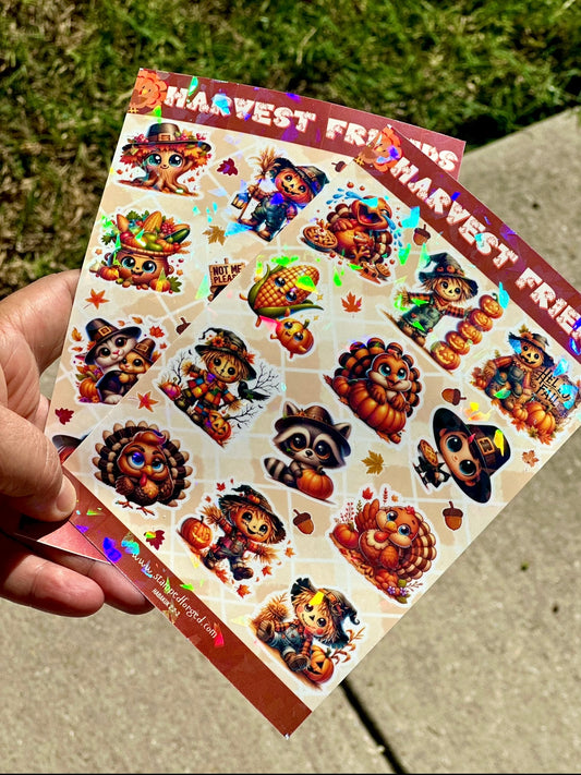 🍁 Harvest Friends Sticker Sheet